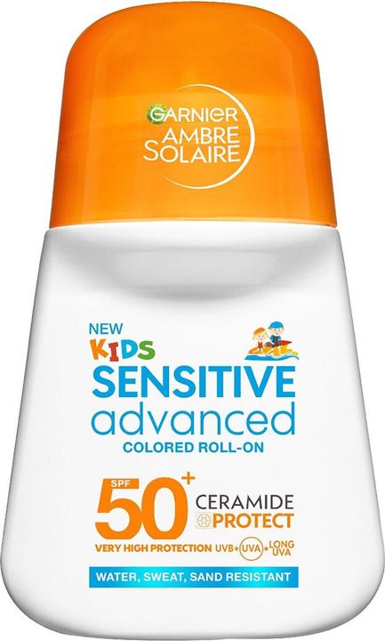 Actual product image Garnier Sensitive Advanced Colored Roll-On SPF 50+ (Roll-on sun cream, SPF 50+)