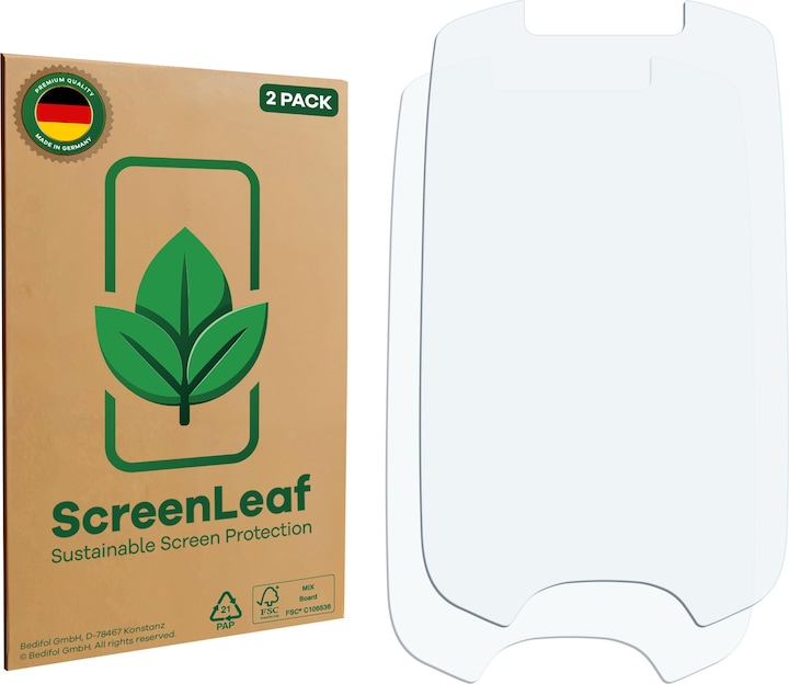 Actual product image ScreenLeaf Screen Protector sustainable Screen Protection, clear, anti-scratch (2 Piece, Samsung Galaxy S20+)