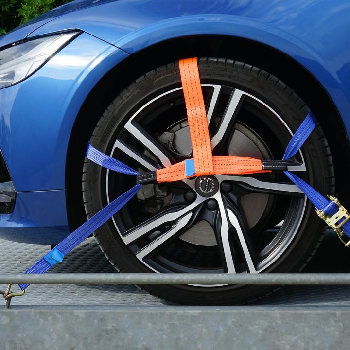 Produktbild Wiltec Auto Spanngurt 4er Set 3,5m x 50 mm 3000 daN Zurrgurte Autotransport Reifengurte