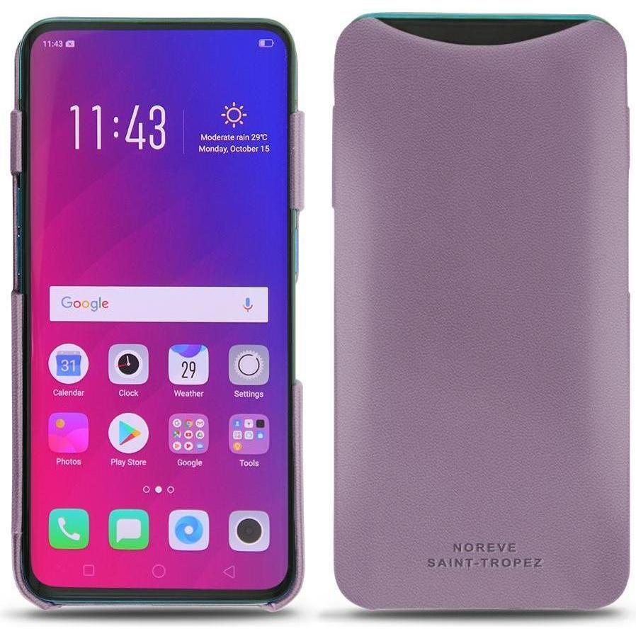 Thumbnail - Noreve Lederschutzhülle (Oppo Find X), Smartphone Hülle, Violett