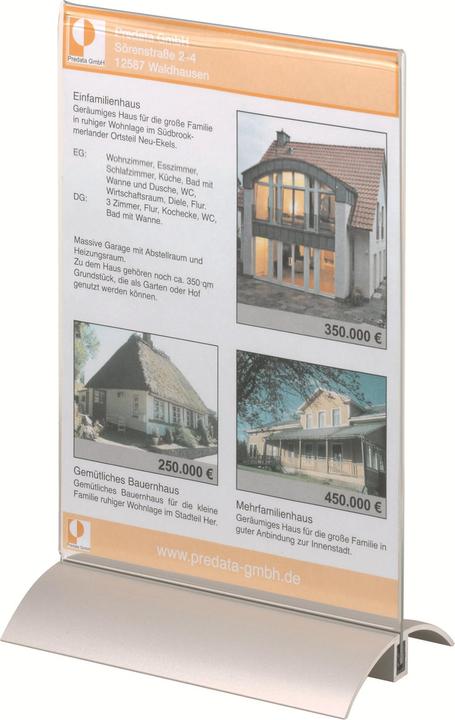 Produktbild Durable Tischaufsteller, Acryl mit Aluminiumfuss (A5)