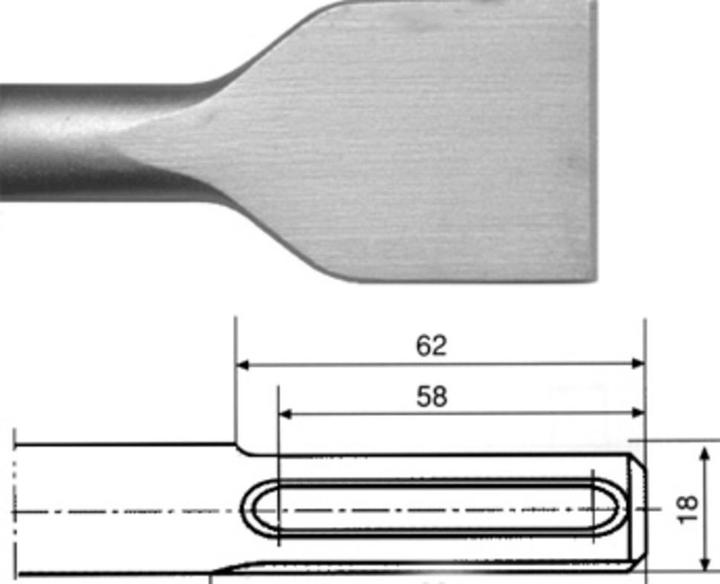 Actual product image Dönges Spade chisel, SDS-max mount, length 400 mm, width 50 mm