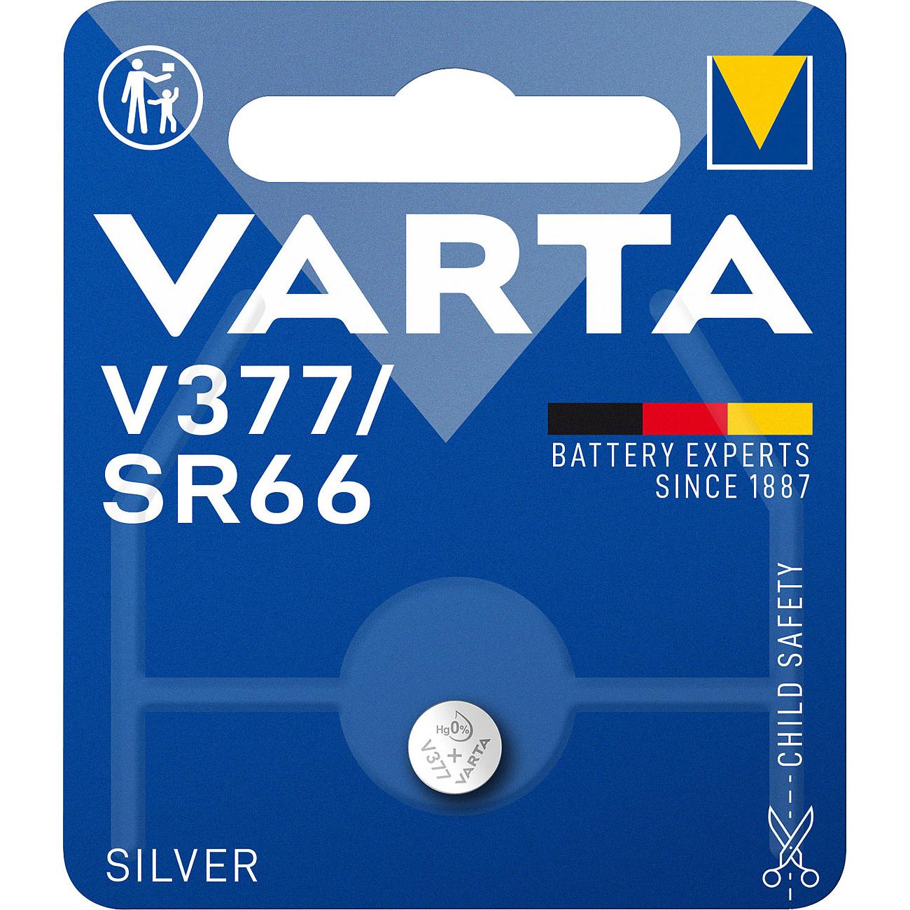 Varta Guarda V377 (1 pz., SR66 / SR626 / V376 / V377 / 376 / 377 / SG4, 21 mAh), Batterie + pile