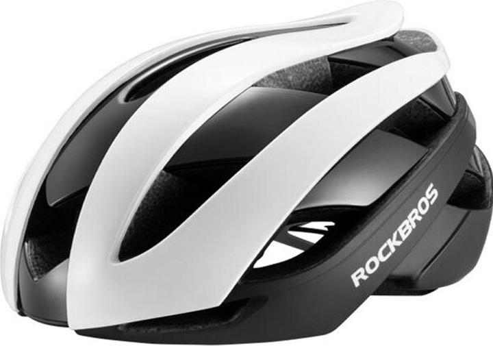 Actual product image Rockbros 10110004001 bicycle helmet, size L - white and black (58 - 61 cm)