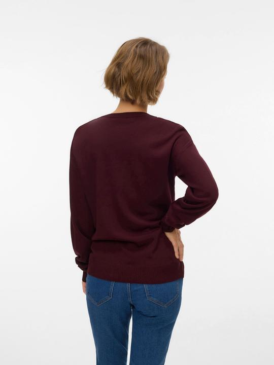 Image du produit Mamalicious Normal geschnitten Rundhals Gerippte Ärmelbündchen Tief angesetzte Schulter Pullover Strickpullover (S)