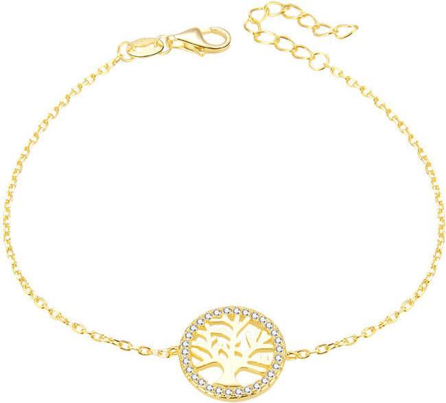 Beneto Gold-plated silver bracelet with tree of life AGB485 / 20-GOLD (L)