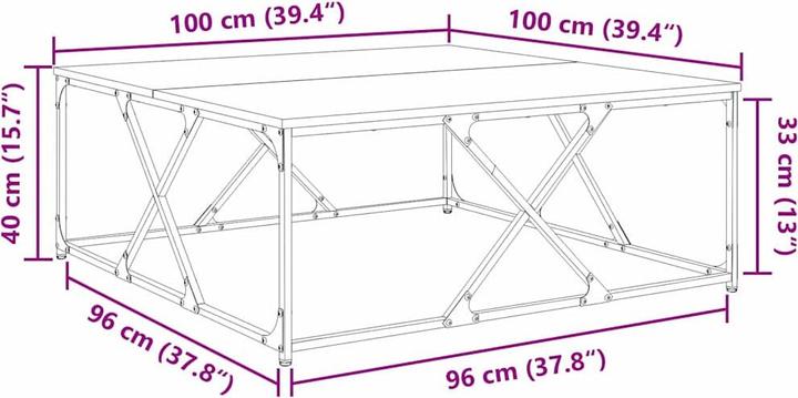 Immagine prodotto vidaXL Couchtisch (100 x 100 x 40 cm)