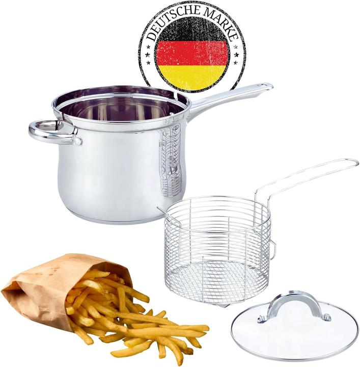 Cheffinger Frittiertopf (18 cm, Pot, Stainless steel)