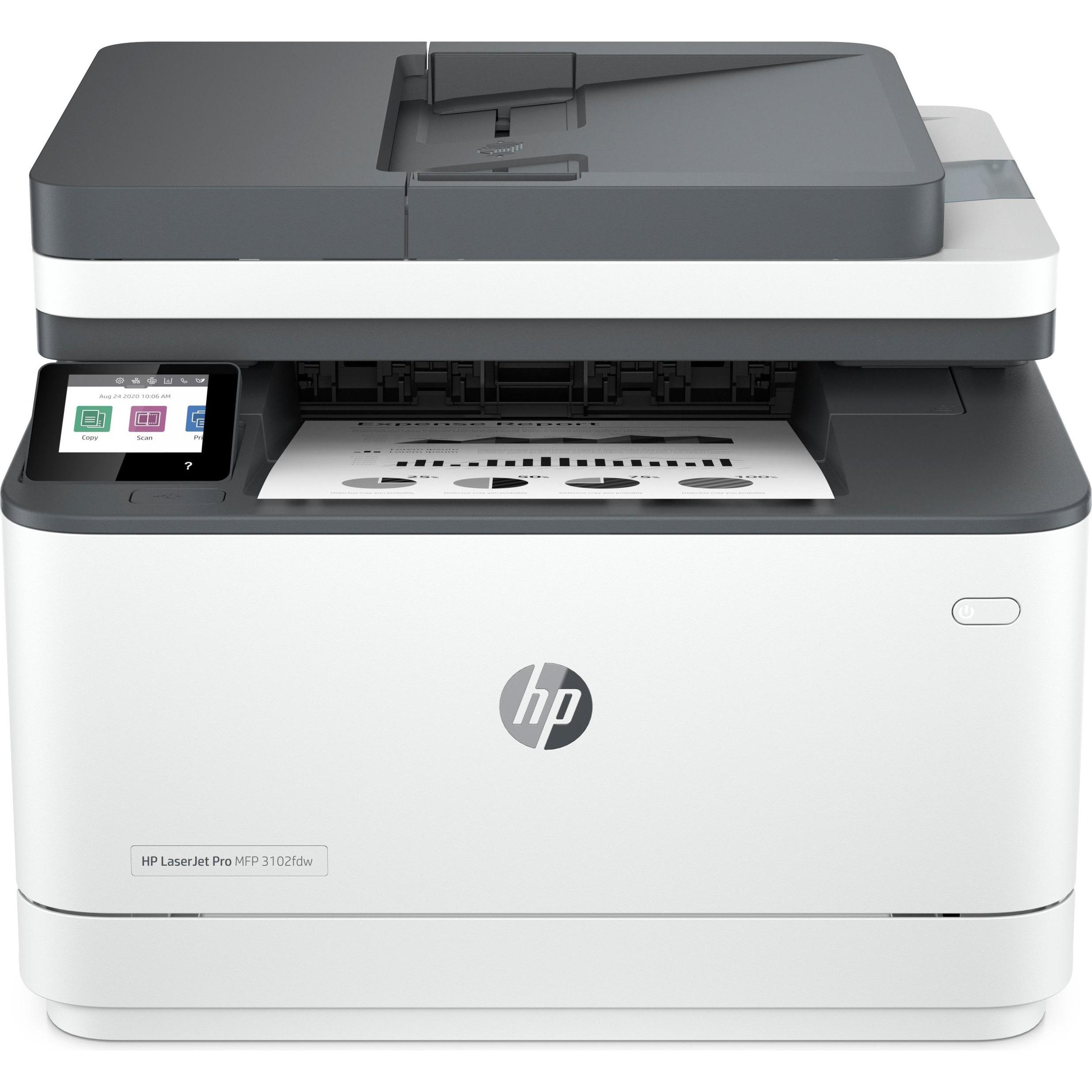 HP LaserJet Pro 3102fdw (Laser, Schwarz-Weiss), Drucker, Schwarz, Weiss