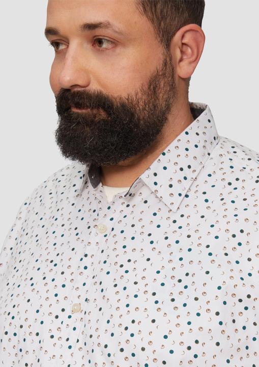 Produktbild S.Oliver Hemd Slim Fit: Gemustertes Popeline-Hemd mit Kentkragen (5XL)