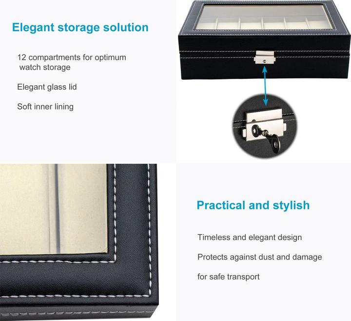 Actual product image Intirilife Watch box with 12 slots