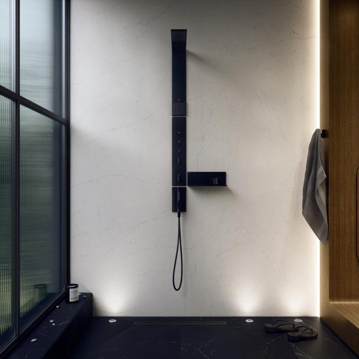 Image du produit hansgrohe AXOR ShowerComposition Panneau de douche, avec thermostat, douche de tête 110/220, douche