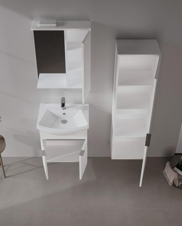 Produktbild Homitis Purus 55 Bathroom Cabinet With Sink & Mirror Set (2 Pieces)