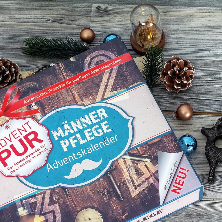 Produktbild Roth Adventskalender PUR "Männerpflege" 2022 mit 4 Türchen, für jeden Adventssonntag eines, enthält
