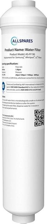AllSpares Water filter for Samsung refrigerators HAFEX DA29-10105J (1x)