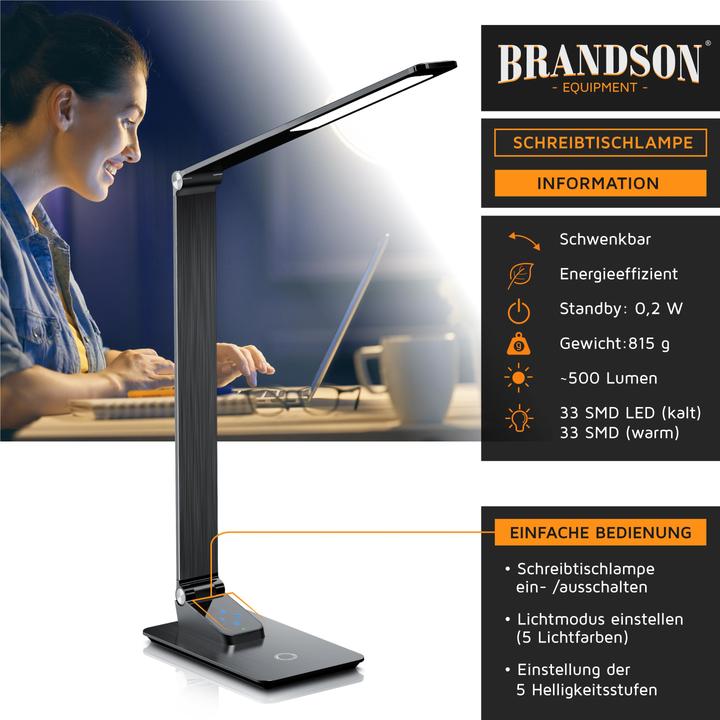 Image du produit Brandson Lampe de bureau (500 lm)
