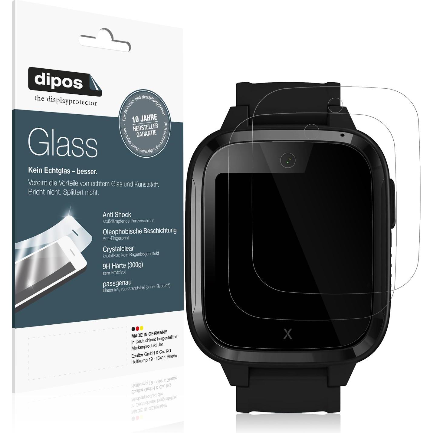 Dipos Anti-Shock Displayschutz 9H, Smartwatch Schutzfolie, Transparent