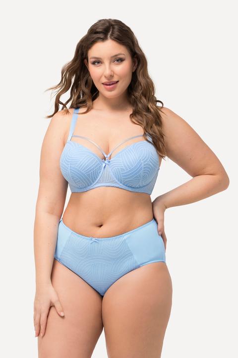 Actual product image Ulla Popken Textured Wave Lace Microfiber Midi Briefs (54)