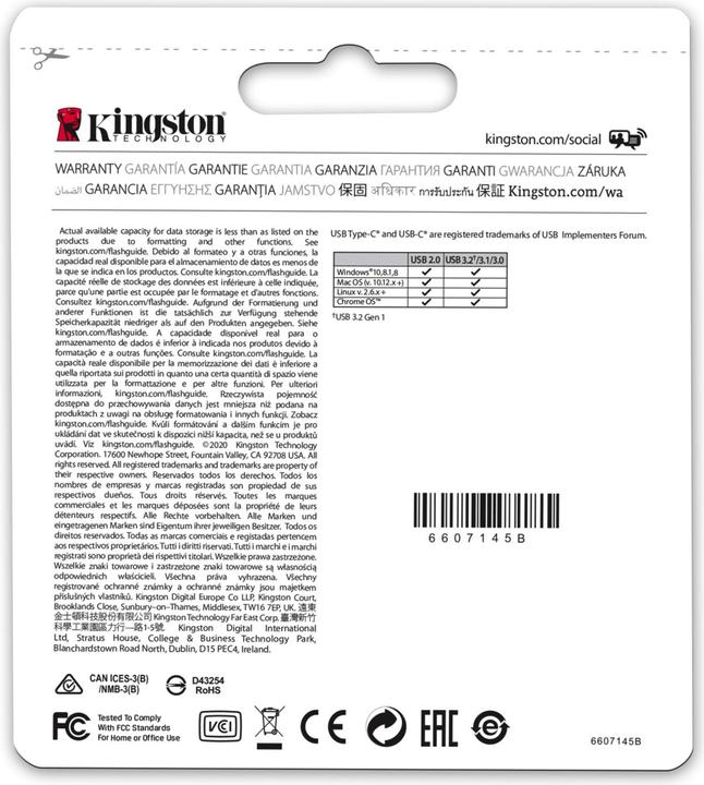 Actual product image Kingston DataTraveler microDuo 3C (128 GB, USB-C, USB 3.2)