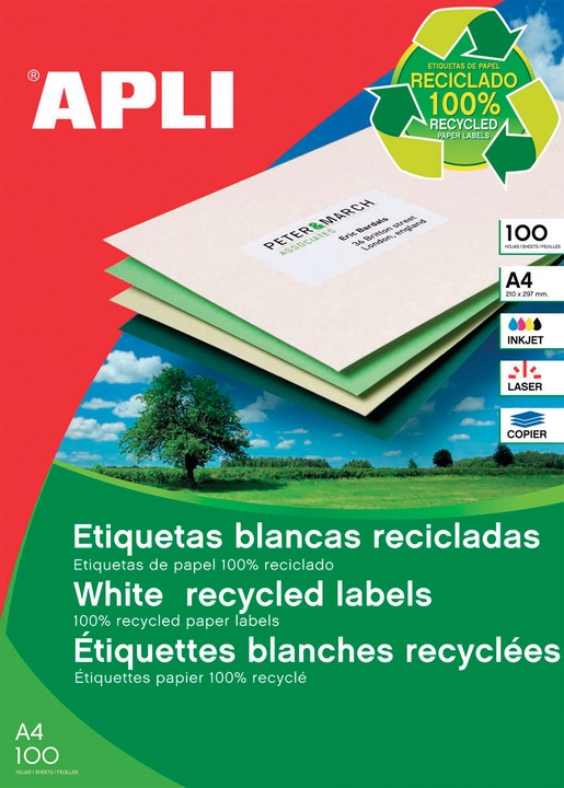 Apli Cartella ecologica SIGNS, 210x297mm, rettangolare, bianca