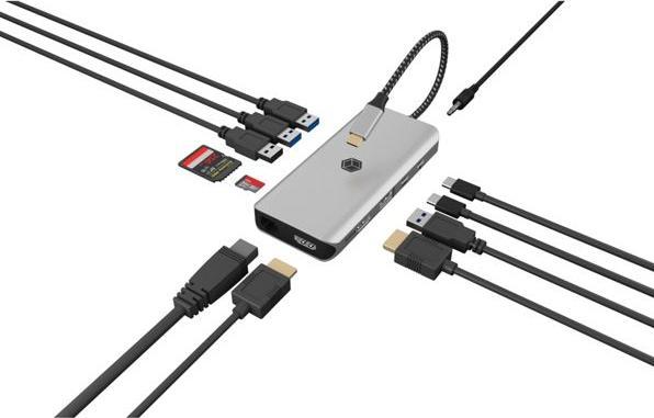 Produktbild Icy Box DockingStation mit 8K, Gigabit LAN & 100W PD IB-DK4061-CPD (USB-C, 12 Ports)