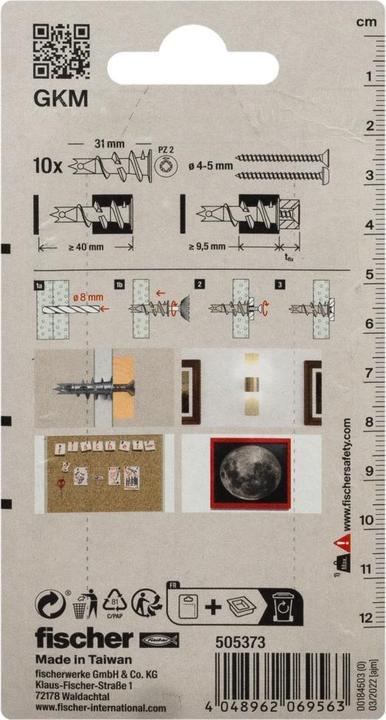 Actual product image Fischer Plasterboard plug metal GKM K (10 pcs.)