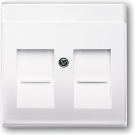 ABB, Zubehör Schalterprogramm, basic55 Datenbuchsenabdeckung, weiss matt, 1 Modul
