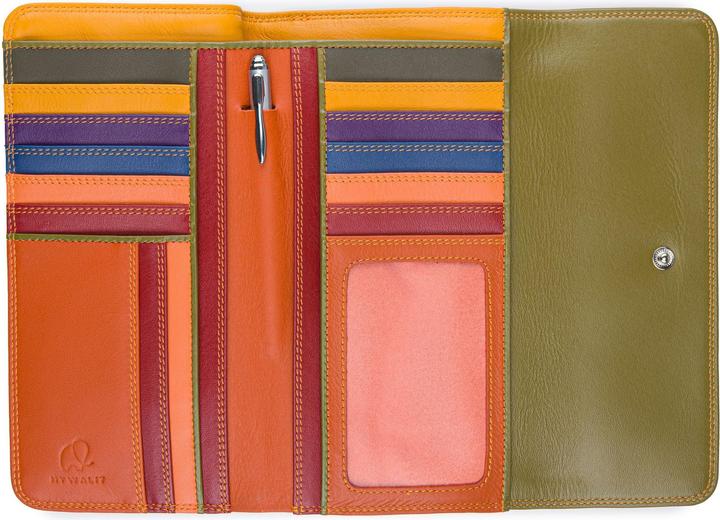 Actual product image Mywalit Tri-fold Zip Wallet Leather Wallet 17 cm