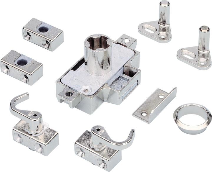 Produktbild Hettich Set Drehstangenschloss, 15 mm, zum anschr., mit Innenvierkant (Drehknopfzylinder)