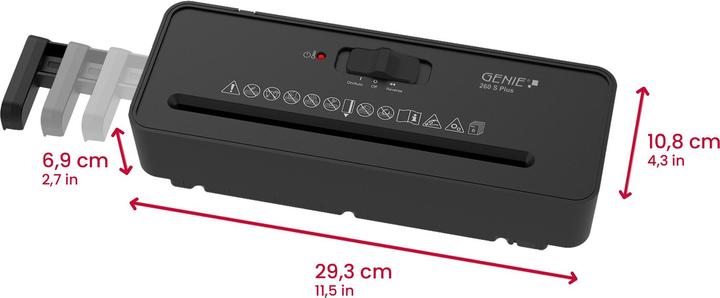 Produktbild Genie Aktenvernichter 260 S Plus Aufsatzaktenvernichter (Streifenschnitt)
