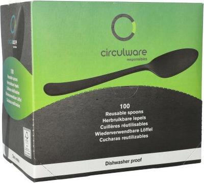 Actual product image Papstar Spoon "Gaia" extra stable in dispenser box (100x)