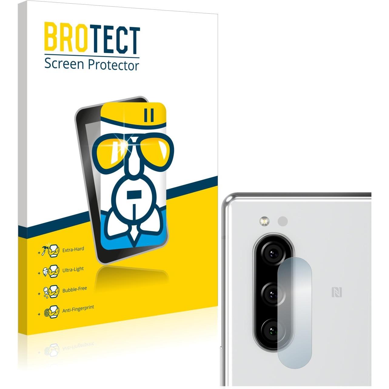 BROTECT AirGlass Panzerglasfolie (1 Stück, Sony Xperia 5), Smartphone Schutzfolie, Transparent
