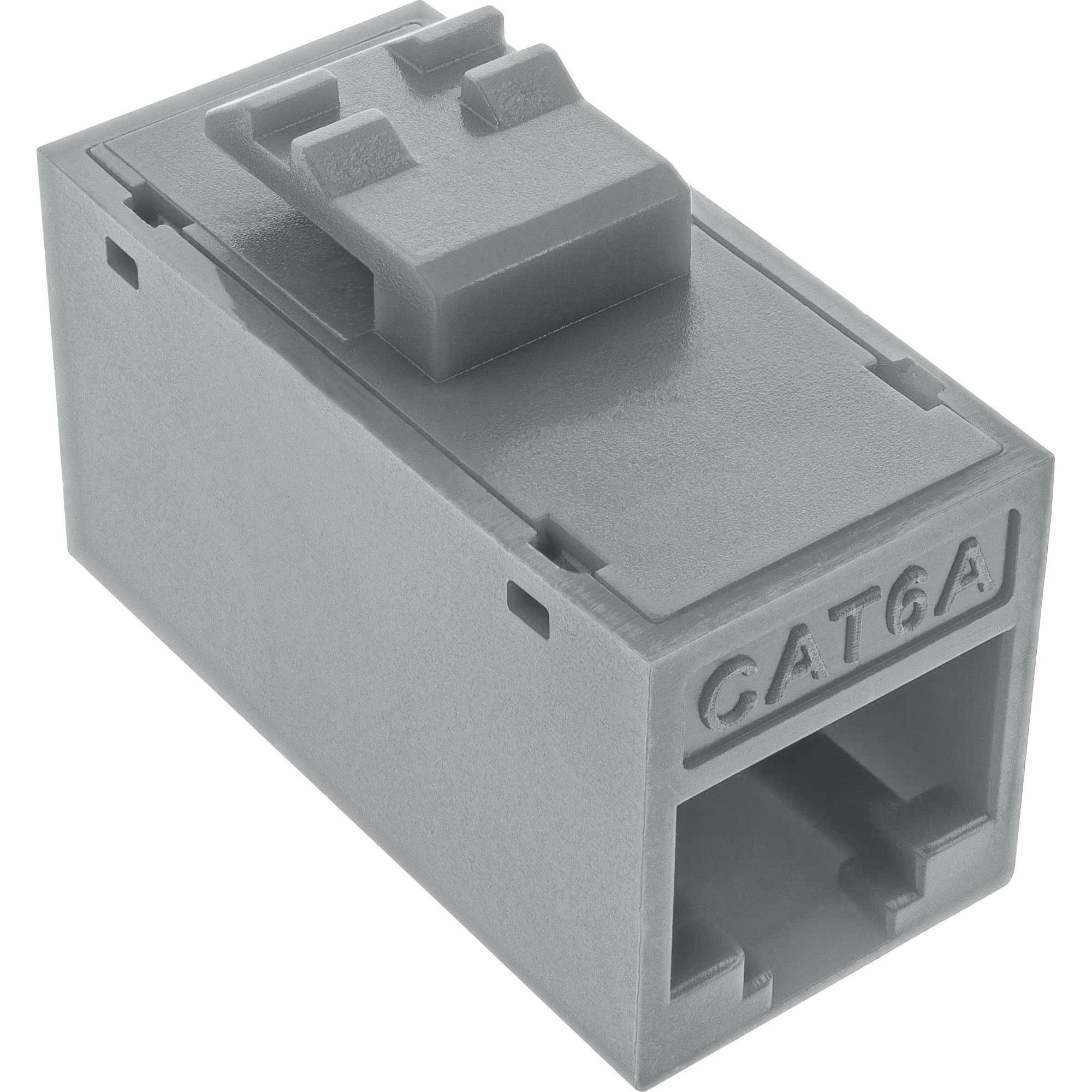 Thumbnail - InLine 8er Pack Keystone RJ45 Buchse/Buchse, ungeschirmt, Cat.6A, grau (Keystone Modul), Netzwerk Zubehör