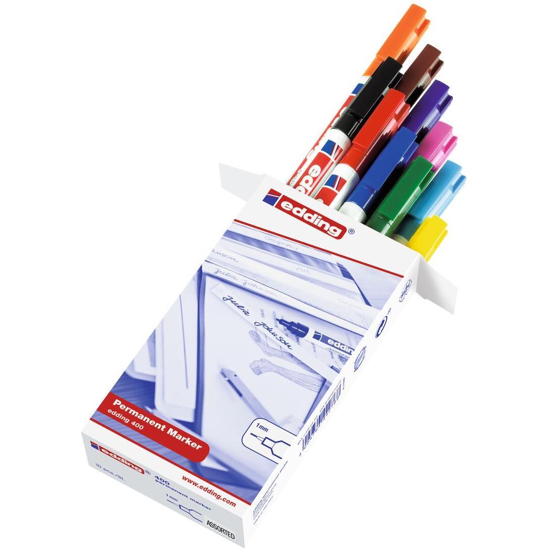 Edding e-400 permanent marker permanent marker - Permanent Markers (Red) (10x) (4-400002)