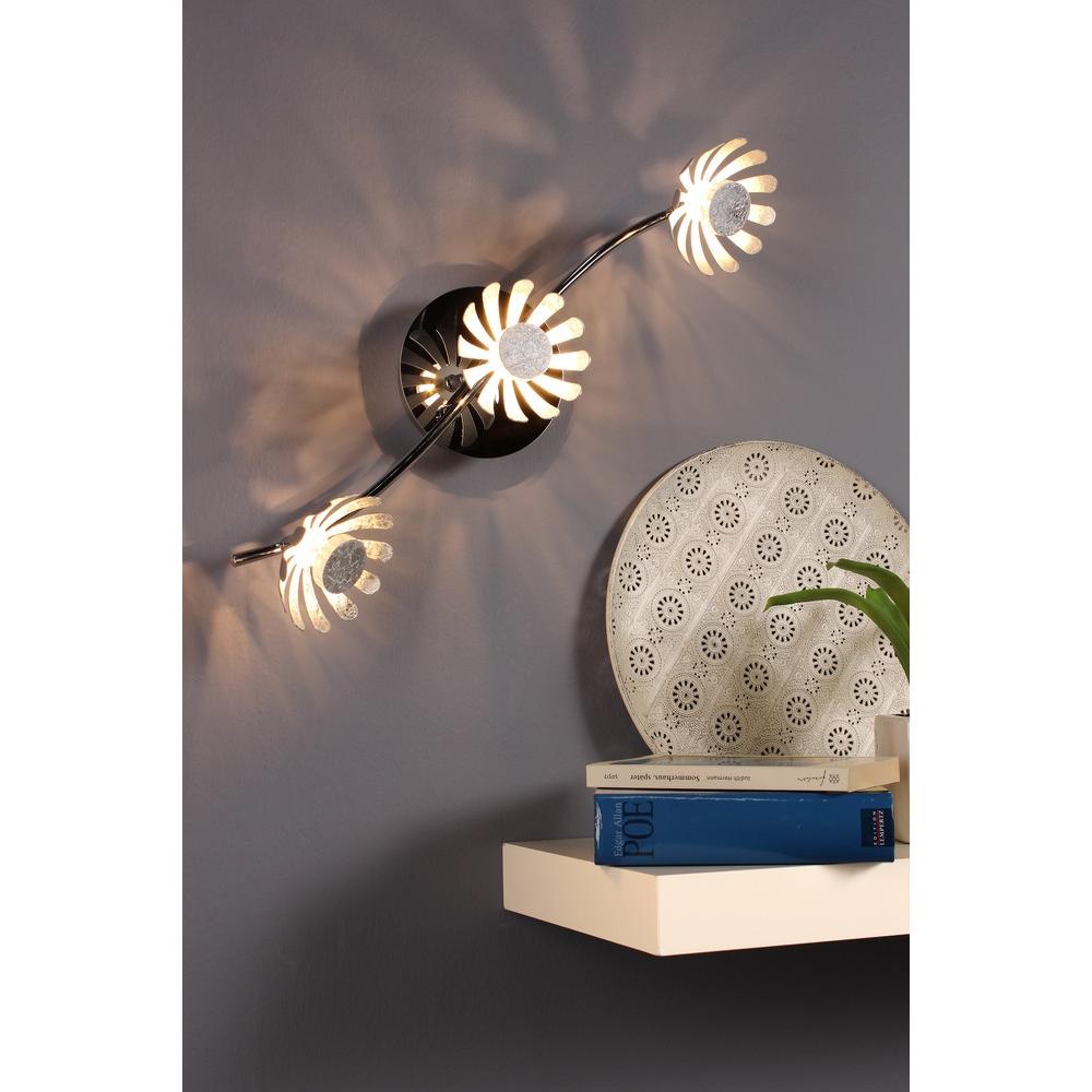 Luce ambiente Design, Wandleuchte + Deckenleuchte, LUCE Design Bloom LED Deckenleuchte 3fach 3000 K 15W Silber