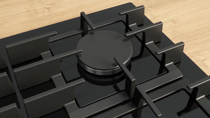Produktbild Bosch Hausgeräte Serie 8, Gaskochfeld, 60 cm, Hartglas, Schwarz, PRP6A6H40