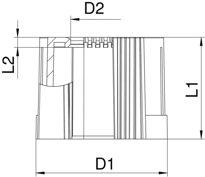 Actual product image OBO Bettermann 129 TB M32 LGR Pipe end grommet divisible metric PE RAL7035 2047855
