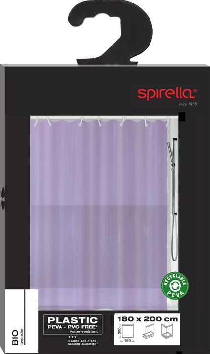 Image du produit Steinbach Peva Bio Rideau de douche Lavande 180x200 (180 x 200 cm)