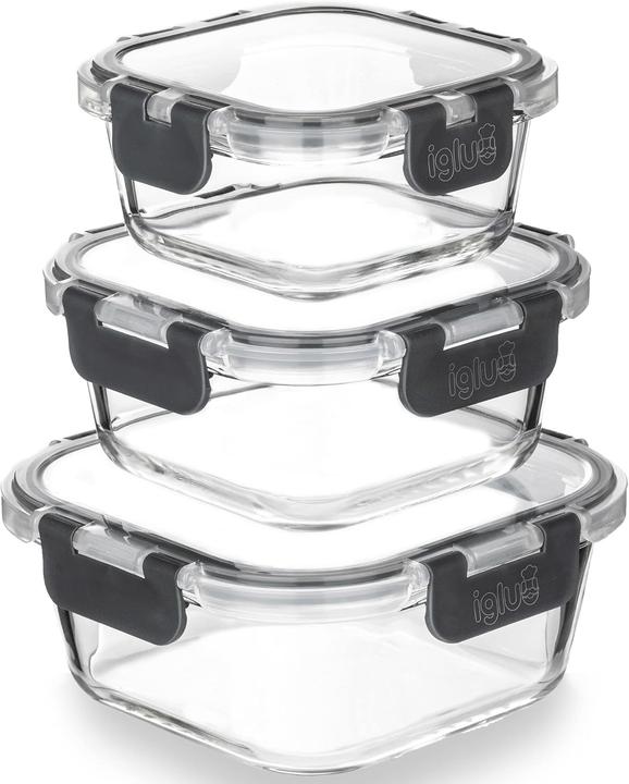 Immagine prodotto Igluu Meal Prep 3-teiliges Glasbehälter-Set (0.80 l)