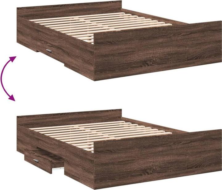 Produktbild VidaXL Bettgestell mit Schubladen (140 x 190 cm)