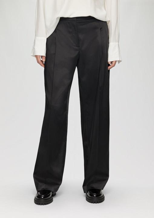 Image du produit S.Oliver Hose Wide-Leg-Hose aus Satin mit extra weitem Saum (42)