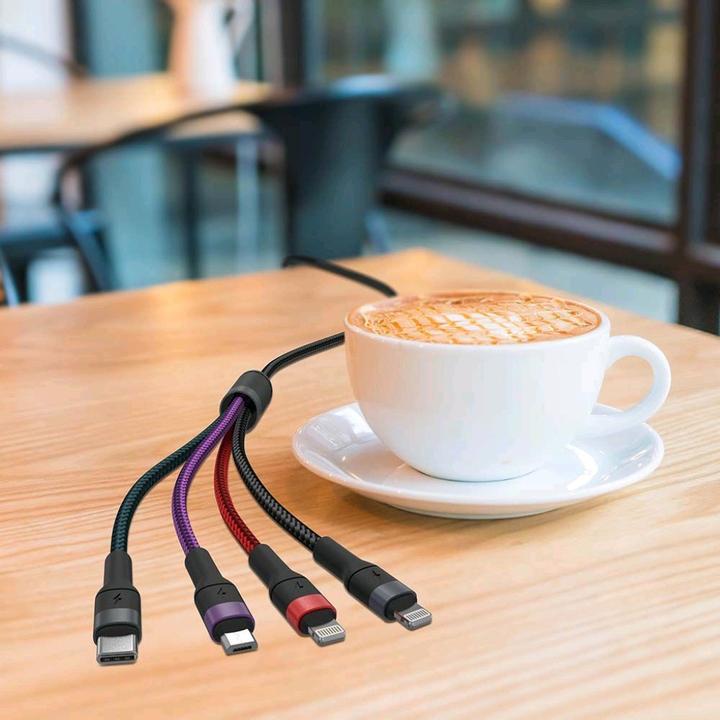 Actual product image V-TAC VT5351 4 in 1 charging cable (1.20 m)