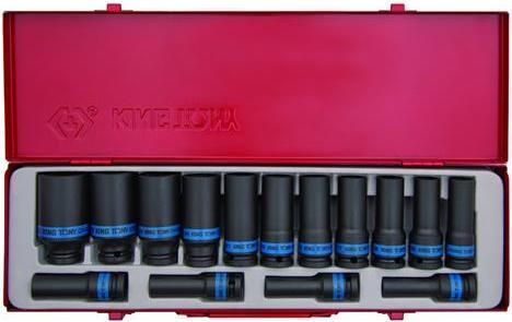 Immagine prodotto King TONY NASADKI UDAROWE DŁUGIE 1/2" KOMPLET 15 elem. 10-32mm
