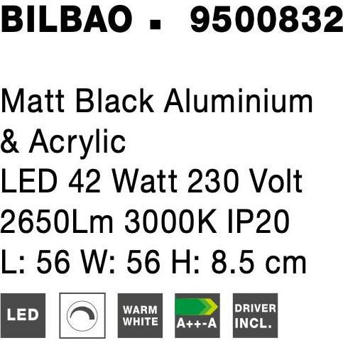 Thumbnail - Nova Luce, Wandleuchte + Deckenleuchte, Bilbao (2650 lm)