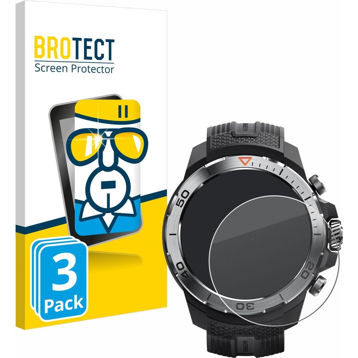BROTECT Panzerglas Displayschutz 9H Schutzglas Glas Klar Transparent, Smartwatch Schutzfolie, Transparent