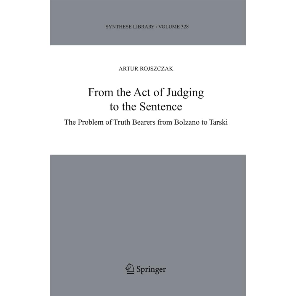 From the Act of Judging to the Sentence, Sachbücher