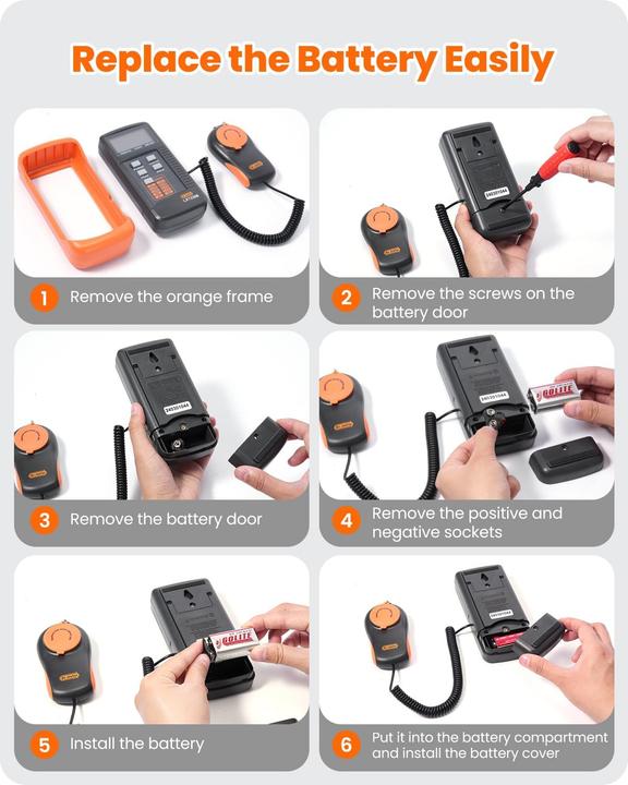 Actual product image Dr.Meter LX1330B Digital Luxmeter mit 360° Sensor