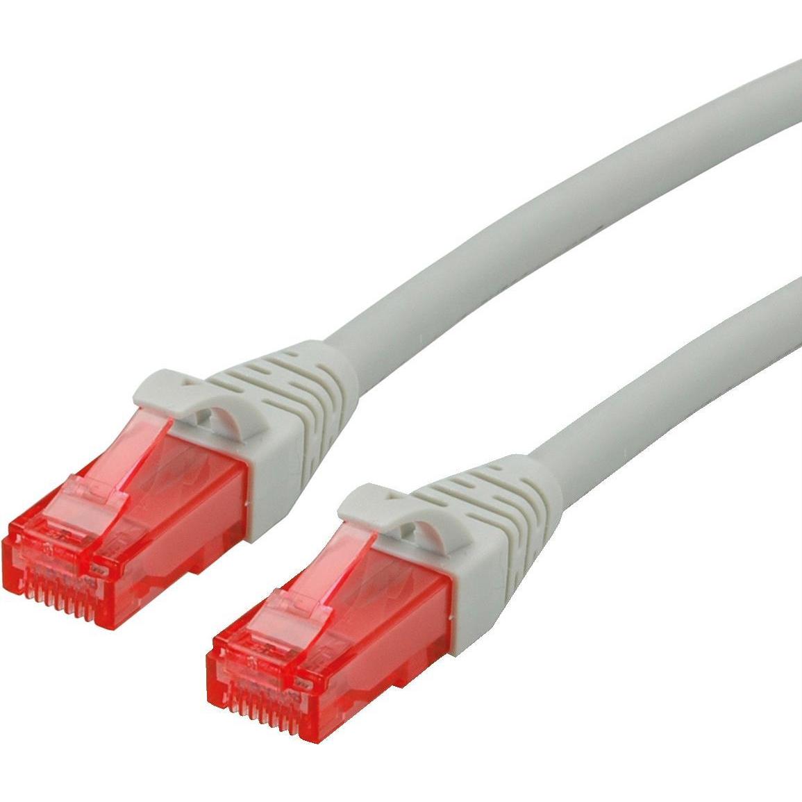 Secomp ROLINE Patch Cable UTP, RJ45-RJ45 grey, Component Level, LSOH (U/UTP, CAT6, 10 m), Netzwerkkabel
