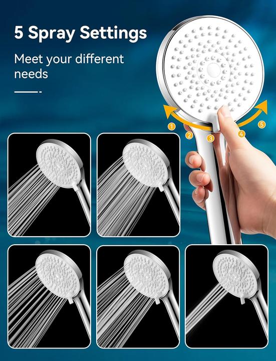 Image du produit Magichome Duschkopf mit Schlauch (5 Types de jets)
