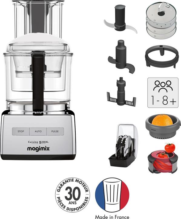 Actual product image Magimix CS 5200 XL Premium Food Processor Stainless Steel (3600 ml, 1100 W)